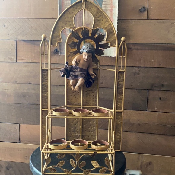 Baby Jesus candle holder